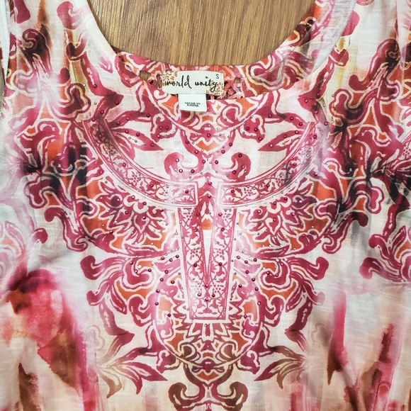 Colorful World Unity split-back tank top! - Picture 2 of 4